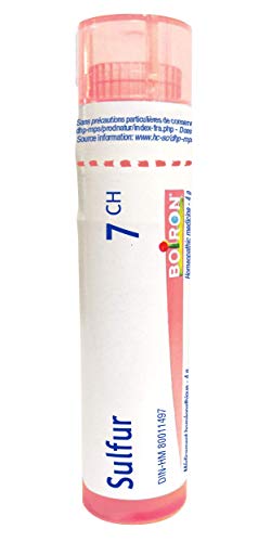 Boiron Sulfur 7ch / 7 C, 4g, Homeopthic Medicine, Multi Dose Tube By Boiron Canada 4 gram