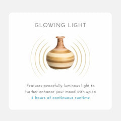 Ellia Cordless Ultrasonic Aroma Diffuser - Wander Essential Oil Ceramic Rechargeable Diffuser, Brown