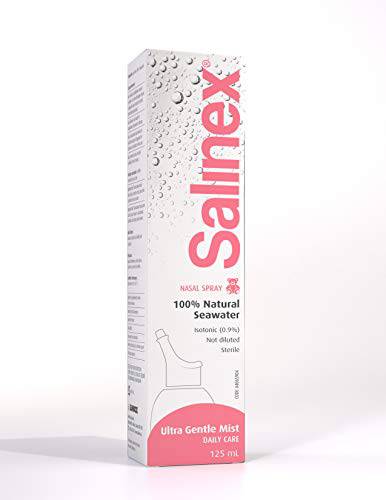 Salinex 100% Natural Seawater Nasal Spray | Ultra Gentle Stream | 125 ml, Pink