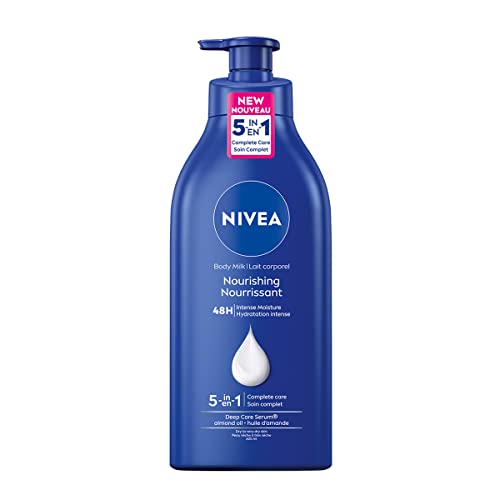 NIVEA Nourishing Body Milk | 48H Smoother Skin, 625ml (Packaging May Vary)