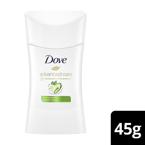 Dove Advanced Care Antiperspirant Stick Deodorant for Women with ¼ Moisturizers Cool Essentials for 48 Hour Protection and Soft and Comfortable Underarms 45 g