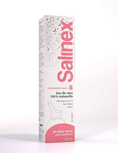 Salinex 100% Natural Seawater Nasal Spray | Ultra Gentle Stream | 125 ml, Pink