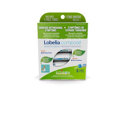 Boiron Lobelia Compose, Homeopathic medicine for the relief of smoking withdrawal symptoms. 3 Tubes