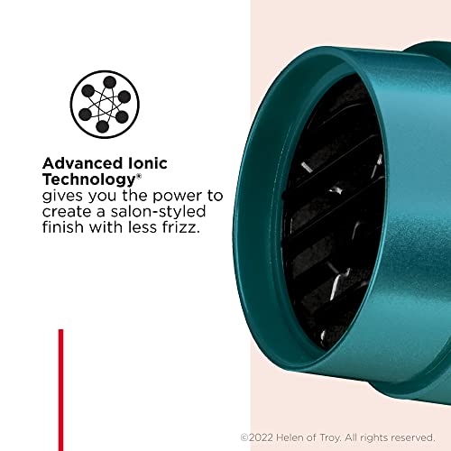 Revlon RV544FBLF Advanced Ionic Technology™ Hair Dryer with Diffuser, Powerful, Hair Dryer with Concentrator, Quick Dry, Lightweight, 2 Heat/ Speed Settings, Less Frizz, Shiny and Smooth Hair, Blue