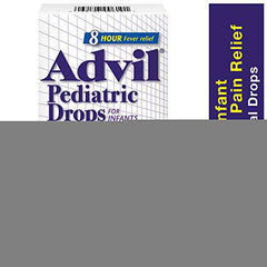 Advil Dye-Free Pediatric Drops Fever and Pain Reliever for Infants, Grape Flavour, 24 mL