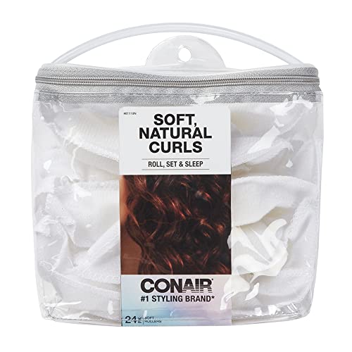 Conair Soft Curlers for Soft, Natural Curls in White, 24 Count