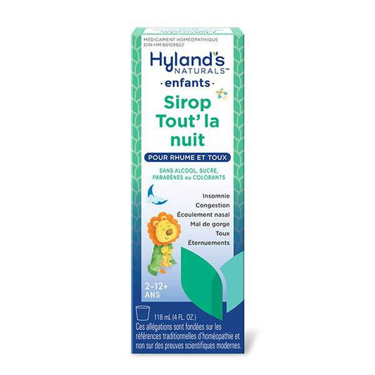 Hyland's Cold Medicine for Kids Ages 2+ by Hylands, Cold and Cough 4 Kids Nighttime, Cough Syrup Medicine for Kids, Decongestant, Allergy and Common Cold Symptom Relief, 4 Fl Oz Each