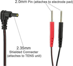 Premium TENS Machine Lead Wires - for EMS and TENS Machine Pads – Standard 2.0mm Female Plug Compatible With Most Muscle Stimulator Machine