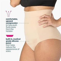 Upspring C-Panty High Waist C-Section Support, Recovery & Slimming Panty with C-Section Scar Healing - OBGYN Recommended L/XL Nude