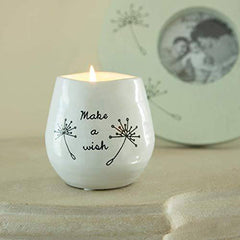 Dandelion Wishes 77110 Plain, Make A Wish White Ceramic Soy Serenity Scented Candle