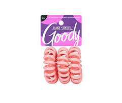 Goody Dentless Jelly Bands Elastic Thick Hair Coils - 3 Count, Pink - Medium Hair to Thick Hair - Hair Accessories for Women and Girls - Perfect for Long Lasting Braids, Ponytails and More