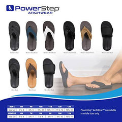 Powerstep Women's Arch Support, Plantar Fasciitis Relief Slide Sandal, Black - Blk, 8