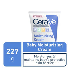 CeraVe BABY Moisturizing Cream, Gentle Baby Skincare For Face and Body with Ceramides and Hyaluronic Acid, Fragrance-Free, Paraben-Free & Dye-Free, Developed with Pediatric Dermatologists, 227GR