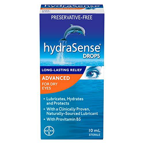 hydraSense Advanced Eye Drops, For Dry Eyes, Preservative Free, Naturally Sourced Lubricant, With Provitamin B5, 10 mL