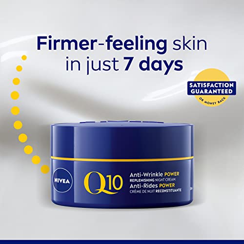 NIVEA Q10 Power Anti-Wrinkle Replenishment Night Cream, 50mL | Anti wrinkle night moisturizer