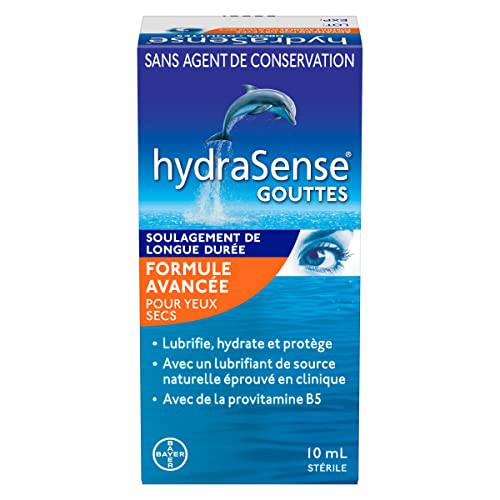 hydraSense Advanced Eye Drops, For Dry Eyes, Preservative Free, Naturally Sourced Lubricant, With Provitamin B5, 10 mL