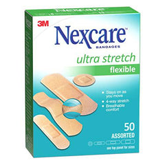 Nexcare™ Ultra Stretch Bandages CS201-CA, Assorted Sizes, 50/Pack