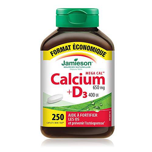 Jamieson Mega Cal Calcium 650 mg plus Vitamin D3 400 IU - Value Size