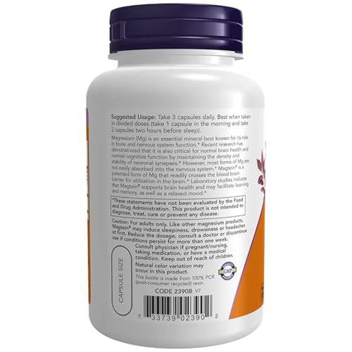 Now Foods Magtein™ Magnesium L-Threonate 90vcap