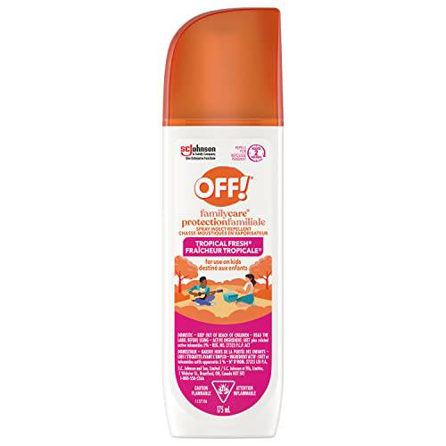 OFF FamilyCare Insect and Mosquito Repellent with Tropical Scent, Bug Spray Safe on Outer Surfaces of Clothing, 175 mL, (Packaging May Vary)