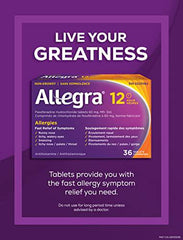 12 Hour Allergy Relief Tablets, 60 mg