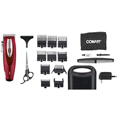 Conair HC1100BSC The Barber Shop Pro Series 19 Piece Lithium Ion Haircut Grooming Kit, Pack of 1