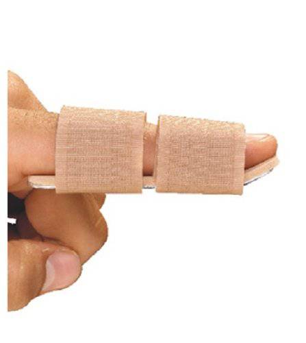 Flamingo Spoon Splint for Dislocated Fractures, Sprains - Aluminium Straightening Finger Corrector Brace with Adjustable Velcro Strap - Large