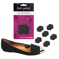 Foot Petals Women's Pressure Pointz Spot Cushions Insole, Black, Medium/One Size M US