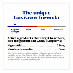 Gaviscon Liquid Regular Strength Antacid - 340 ml - Antacid Liquid for Day and Night Heartburn Relief, Acid Reflux and GERD Relief, Icy Mint - Free of Aluminum, Lactose and Gluten