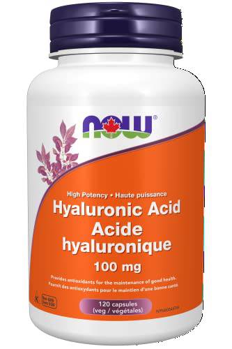 NOW Supplements Hyaluronic Acid 100mg Capsules, 120 Count