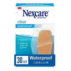 Nexcare™ Clear Waterproof Bandages, Knee & Elbow, 30/Pack