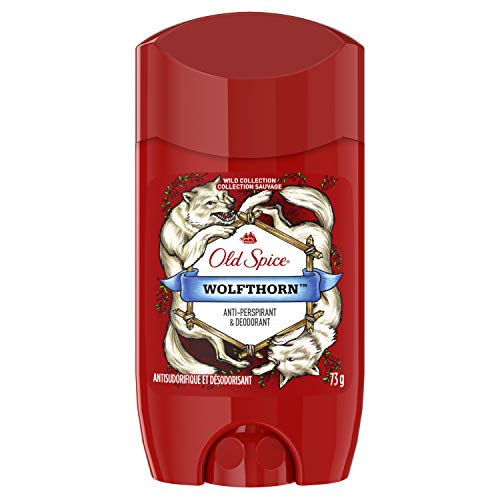 Old Spice Wild Collection Invisible Solid Antiperspirant and Deodorant for Men, Wolfthorn scent, 73 g