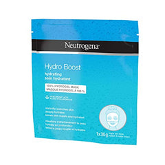 Neutrogena Hydro Boost Hydrating Face Sheet Mask, Beauty Face Mask with Hyaluronic Acid, 100% Hydrogel to deeply hydrate skin, 1x30g Mask