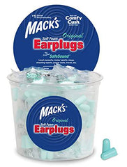 Macks Safesound Original Soft Foam Earplugs, 100-Count