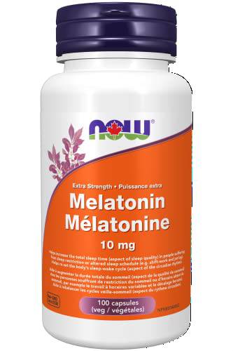 Now Melatonin, 10mg, 100 Veg Capsules 100 Count