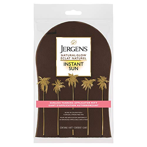 Jergens Natural Glow Instant Sun Sunless Self Tanning Applicator Mitt, 1 Count