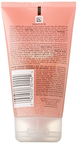 Neutrogena Acne Exfoliating Face Scrub, Pink Grapefruit Salicylic Acid Acne Treatment, 125 mL