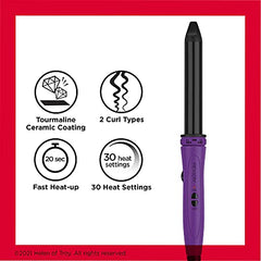 Revlon Interchageable Tourmaline + Ceramic Curling Wand, 1 inch and 3/4 to1 inch