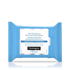 Neutrogena Make-up Removing Cleansing wipes, All-in-One, Fragrance-free, 25 Wipes