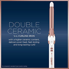 Conair Double Ceramic Curling Iron; 3/4-inch