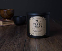 Manly Indulgence Fresh Shave Candle with Notes of Musk, Vanilla, Amber and Cedarwood (16.5 Oz)