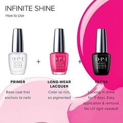 OPI Infinite Shine 2 Long-Wear Lacquer, Princesses Rule!, Pink Long-Lasting Nail Polish, 0.5 fl oz