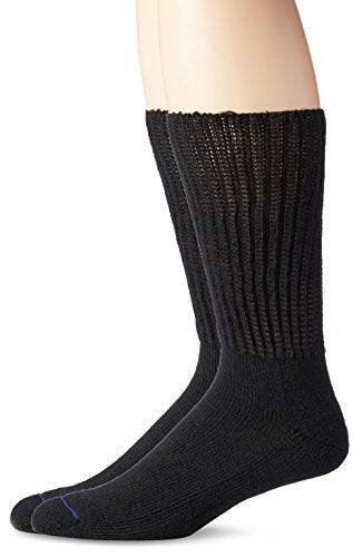 Dr. Scholl's mens Men's Dr Scholl s Men Diabetic Extra Wide Crew Sock, Black, 7 12 US