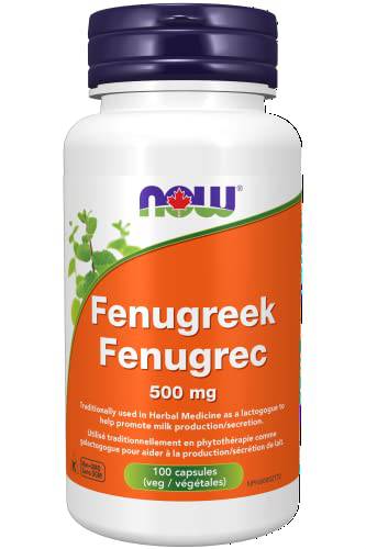 NOW Supplements Fenugreek 500mg Capsules, 100 Count