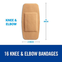 Nexcare DUO Bandages , Knee and Elbow, 16 Count