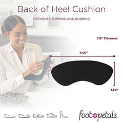 Foot Petals Unisex's Back of Heel Cushion, Combo, 3 Pairs (6-Pack)