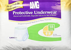 AMG Incontinence Underwear For Men and Women, Large, 18 Count