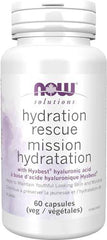 NOW Solutions Hydration Rescue with Hyabest Hyaluronic Acid Vegetable Capsule, 60 Count