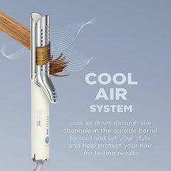 Cool Air Styler Luxe – 2 In 1 Curl & Straighten Styler With 4 Heat Settings- Quick 30 Seconds Heat Up + Automatic Safety Shut off- Dual Voltage