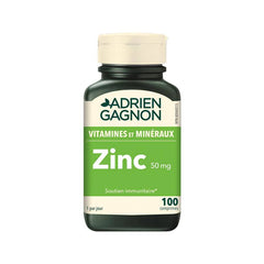 Adrien Gagnon - Zinc 50mg, Immune System Support, 100 Tablets